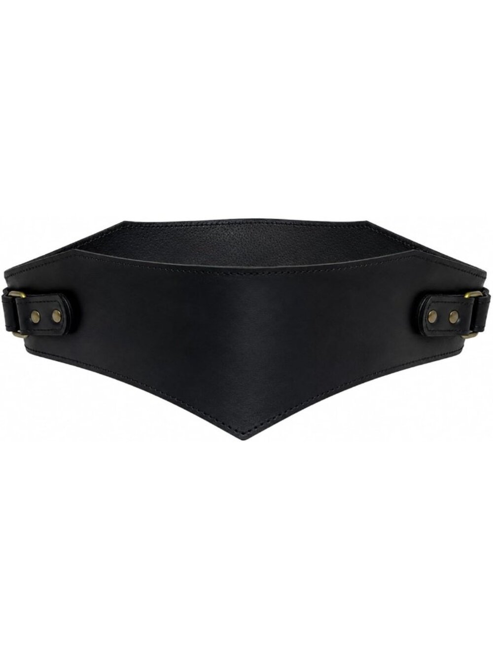 Adjustable Leather Waist Corset Belt for Women - Vintage Style Cincher, Black